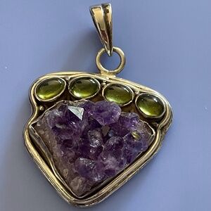 Peridot and Amethyst Pendant